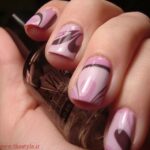 طرح آبرنگیه صورتی و قهوه ای