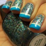 طرح فرنچ آبی و اکلیلی