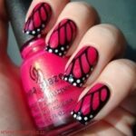 طرح پروانه سرخ آبی و مشکی