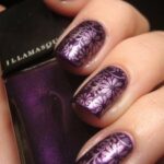 طرح گل بنفش صدفی