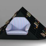 مبل و کتابخانه