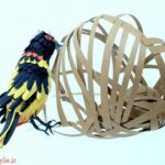 مجسمه های کاغذ رنگی