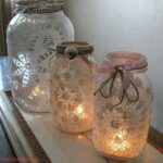 شمعدان شیشه ای با روکش کیپور