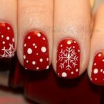 طرح برف با زمینه قرمز