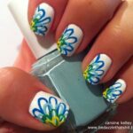 طرح گل با زمینه سفید